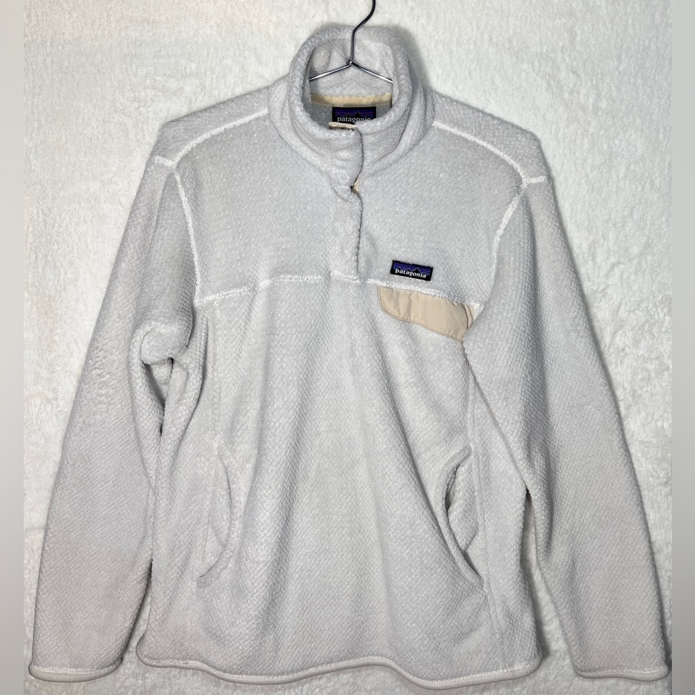 Patagonia SnapT White Fleece Pullover